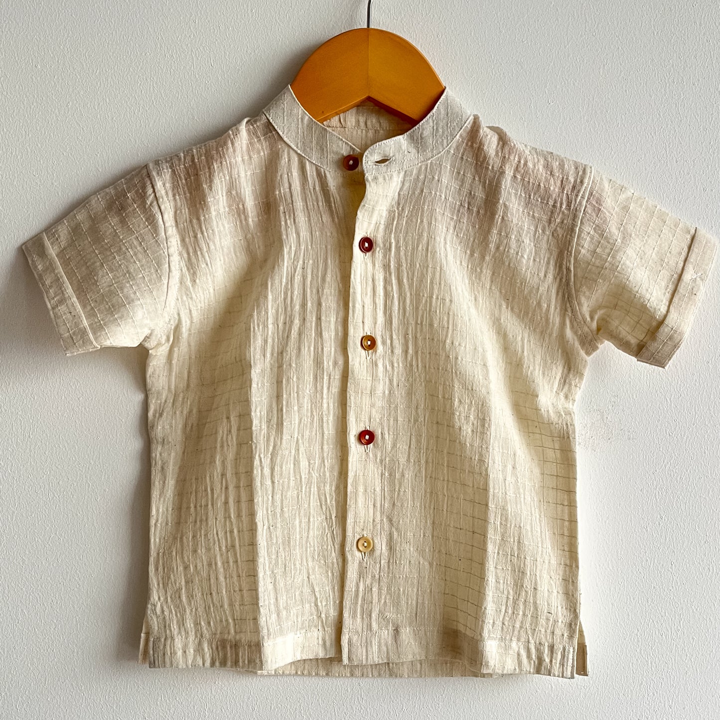 Milk White - Mandarin Collared Shirt