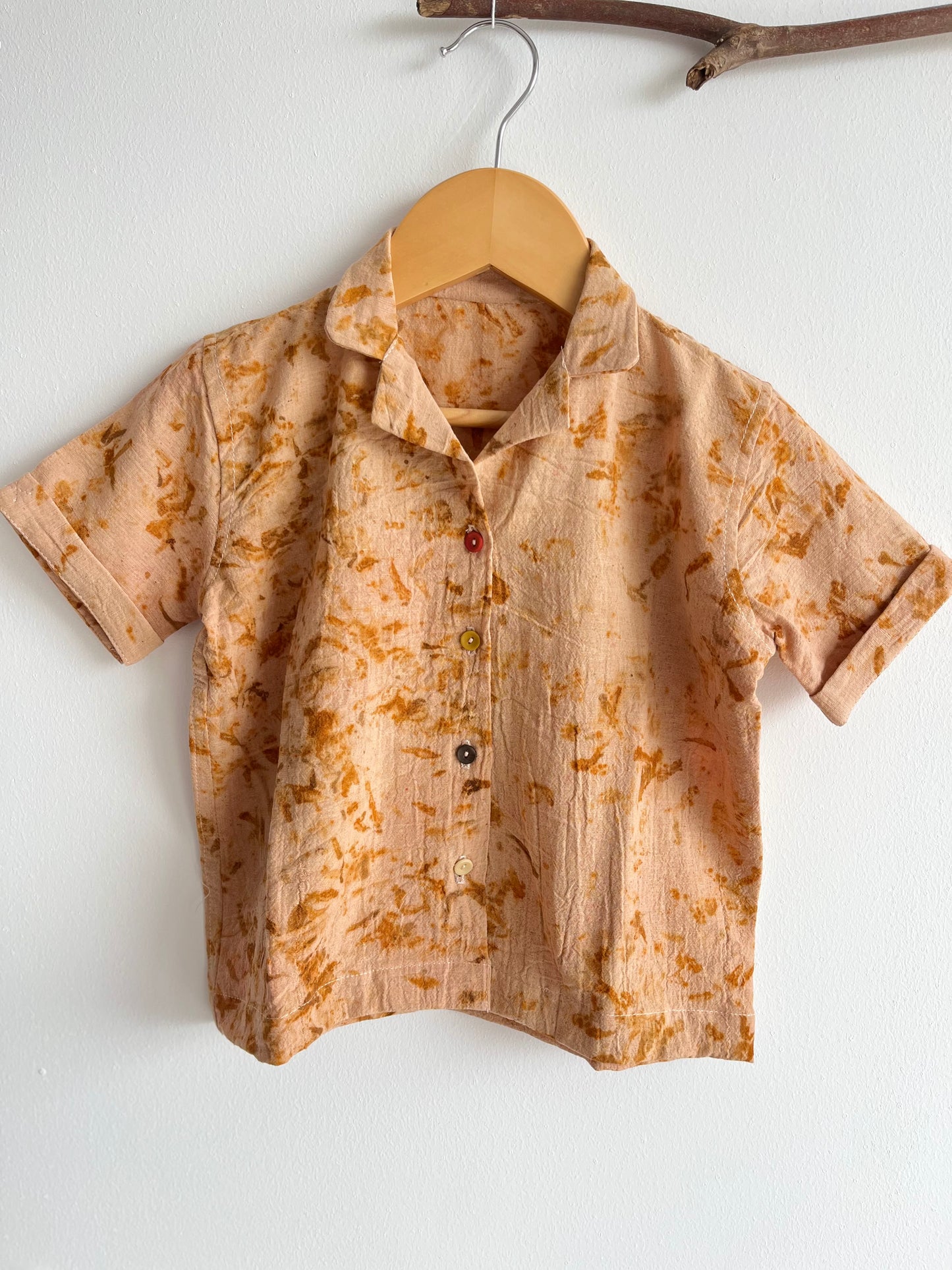 Peach petals cuban shirt