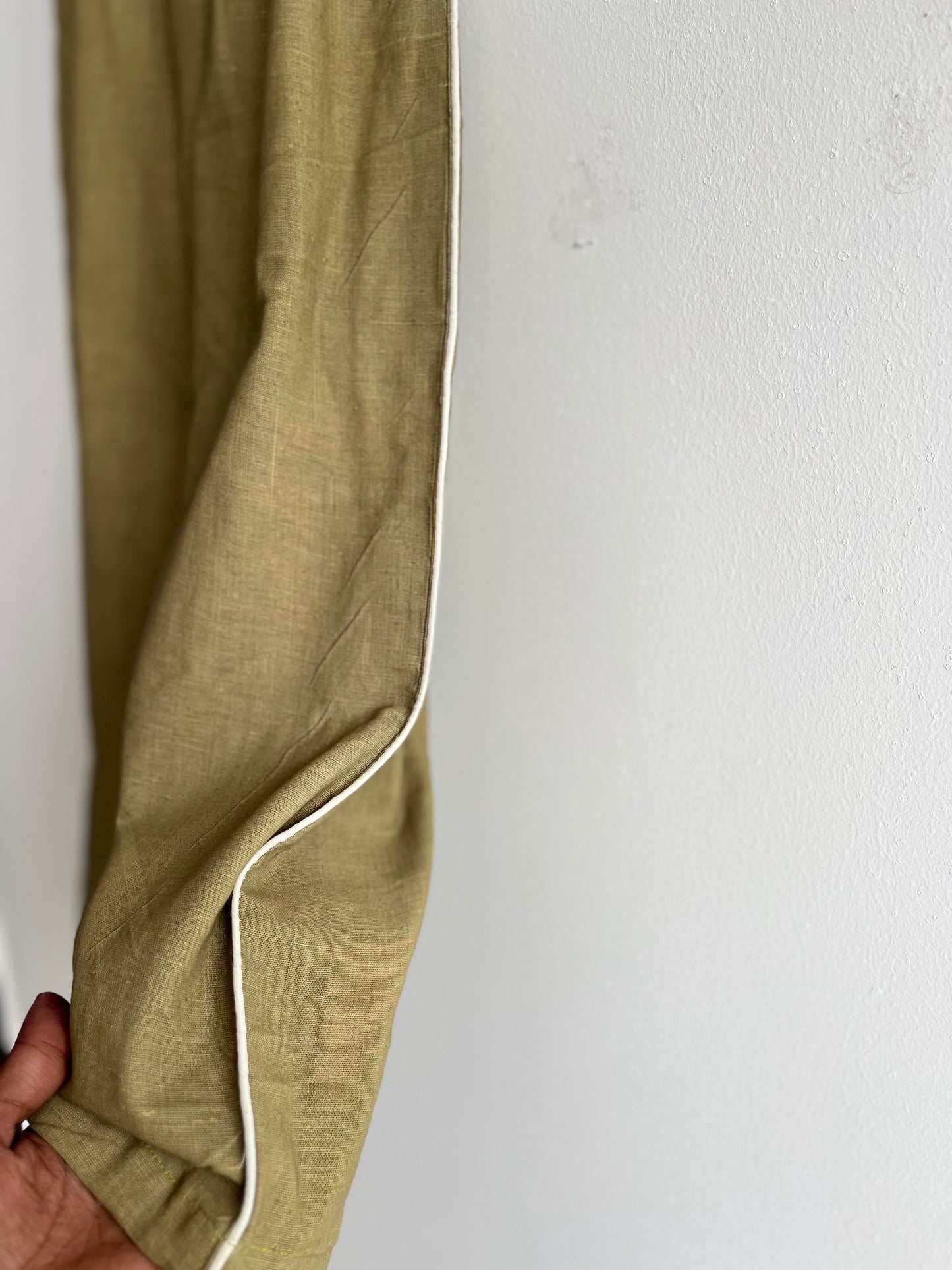 Forest-green trousers