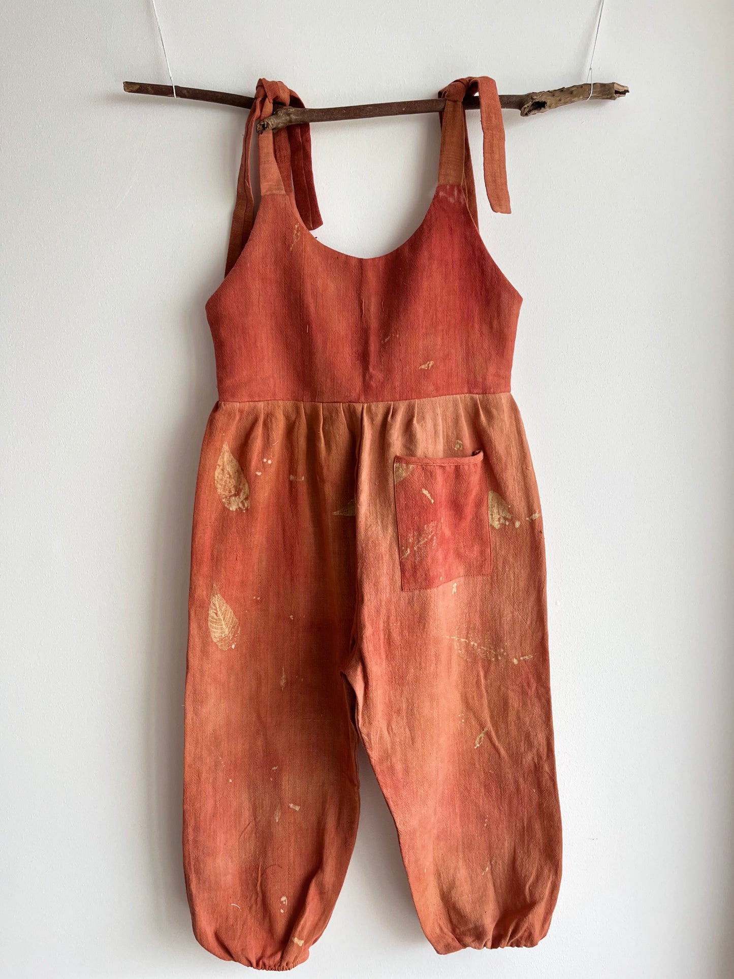 Red tie-up rompers