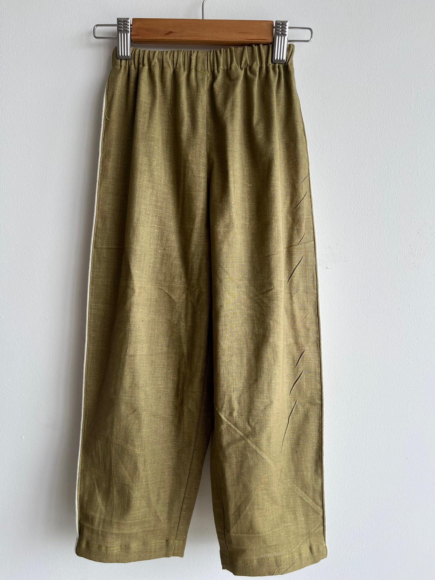 Forest-green trousers