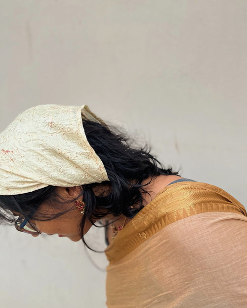 Casuarina white silk scarf - small
